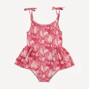 spaghetti tie ballerina pom pom swimsuit | moth wallpaper | swim