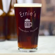 Arced Text Pint Glass