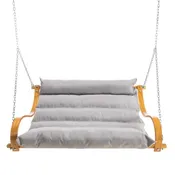Curved Oak Double Deluxe Sunbrella Cushion Swing