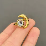 Celestial Moon Zircon Ring