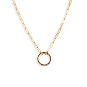 Clip | Medium Clip Open Chain with Braided Wheat Annex Link | Yellow Gold