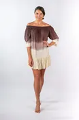 Amber Convertible Off-Shoulder Ruffle Mini Dress