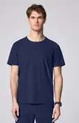 Men's 2-Pocket Crew Neck Scrub Top