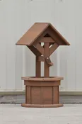 2 ft. Poly Wishing Well Flower Planter, (Antique Mahogany)