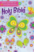 ICB Butterfly Sparkle Bible with Coloring Book