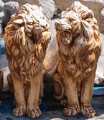 25'' standing lion pair facing left, right