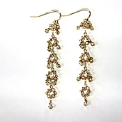Champagne Crystal Vine Earrings