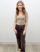 Am I Okay Corduroy Pants in Dk Brown