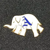 Athletics White Elephant pin