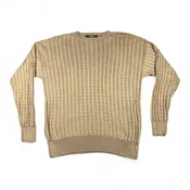 Bachrach Sweater Adult EXTRA LARGE Brown Geometric Textured Grid Relaxed