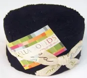 Bella Solids Jelly Roll Black 9900JR-99