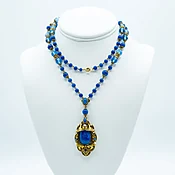 1920's Czech glass Pendant Necklace — New Pagoda Specialty