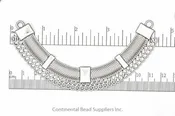 109mm Contemporary Collar Pendant - Made of Pewter - 2 Loops and 43 Holes - Available in 5 Finishes - K97