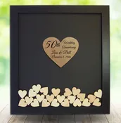50th Wedding Anniversary Guest Book Frame