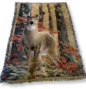 Deer Tapestry Throw Blanket
