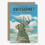 23rd Day Birthday Card: Jack-a-lope