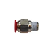 10mm x 1/4″ BSPT Push-In Male Adapter – Composite Tube x BSPT Nickel-Plated Fitting