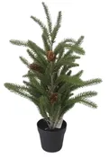 18"Norfolk Pine Tree W/Pinecones Real Touch - Green