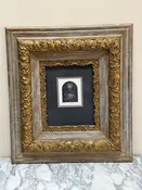 0065 Charcoal Drawing of Perfume Bottle in Ornate Frame