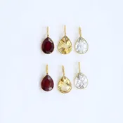 Citrine 14K Gold Pear Charm