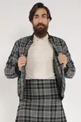 Black Watch Plaid Bomber Jacket