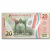2022 Mexico 200th Anniversary of Independence 20 Pesos Note Unc