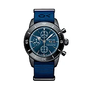 Breitling Superocean 44mm Watch - Ref: M133132A1C1W1 - Blue Chronograph Dial, Blue Fabric Strap