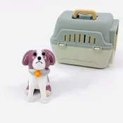 Dot, Puppy and Crate