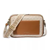 Michael Kors Maeve Signature Large East West Pocket Crossbody - Vanilla with Acorn