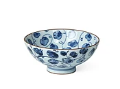 Blue and White Design Rice Bowl - 4.5 inch