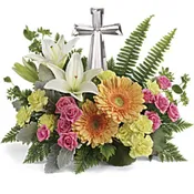 Precious Petals Crystal Cross Bouquet