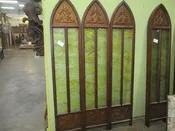 3 Panel Carved Gothic Screen