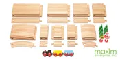 101 Piece Wooden Train Track Expansion Set