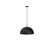 24" Black Dome Pendant – Copper Socket