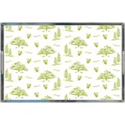 Acrylic Tray - Green Toile