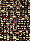African Ankara Print Fabric - Golden and Brown