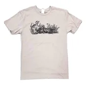 Adult Crew Neck - Bee Chords Light Gray Tee (S - 2X) by Slow Loris