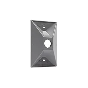 5186-0 Single Gang Rectangular Die-cast Metal Gray Weatherproof Cluster Outdoor Box Cover