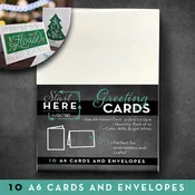 OESD Start Here 10pk Greeting Cards & Envelopes Size A6 Embroidery Blanks OESD846