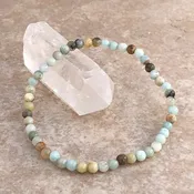 Genuine Amazonite Stretch Bracelet - One Size Fits All