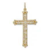 14k Gold Diamond Cross Pendant