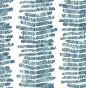 4197-27876 - Lumis Blue Fern Stripe Wallpaper-Kaleidoscope by A Street