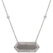 14K White Gold and Diamond Necklace