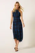 Adley Mesh Asym Midi Dress