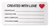 Created with Love Woven Fabric Label for Bucilla Felt Stocking Kit