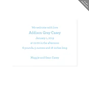 BASIC BESPOKE BIRTH ANNOUNCEMENT: CHARMING FLAT PRINTED