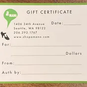 Gift Card & Gift Certificate