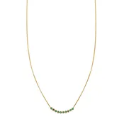 10 Round Emerald Arch Necklace