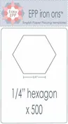 1/4in Hexagon EPP Iron-On x 500 # EPP01