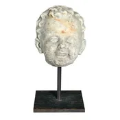 Carrara Marble Statue Fragment of Happy Young Man
